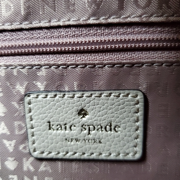 Kate Spade Patterson Drive Small Geraldine Ivory/Light Taupe Leather Satchel Bag - Picture 11 of 12